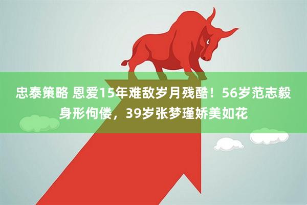 忠泰策略 恩爱15年难敌岁月残酷！56岁范志毅身形佝偻，39岁张梦瑾娇美如花