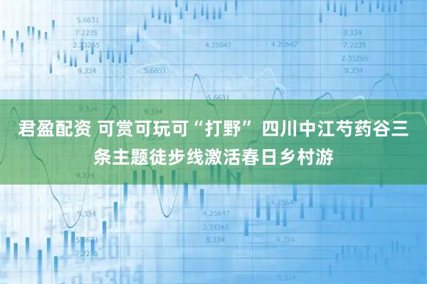 君盈配资 可赏可玩可“打野” 四川中江芍药谷三条主题徒步线激活春日乡村游