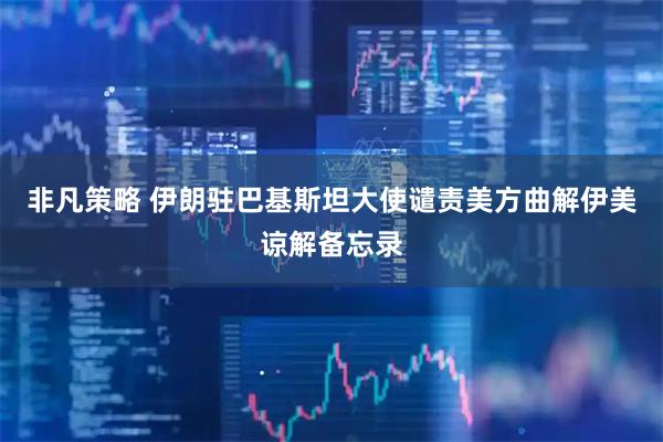 非凡策略 伊朗驻巴基斯坦大使谴责美方曲解伊美谅解备忘录