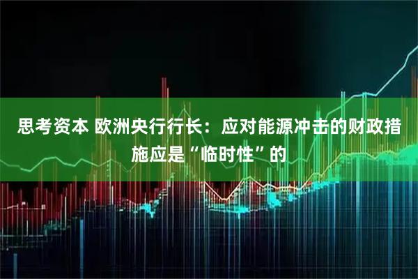 思考资本 欧洲央行行长：应对能源冲击的财政措施应是“临时性”的