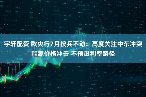 宇轩配资 欧央行7月按兵不动：高度关注中东冲突能源价格冲击 不预设利率路径