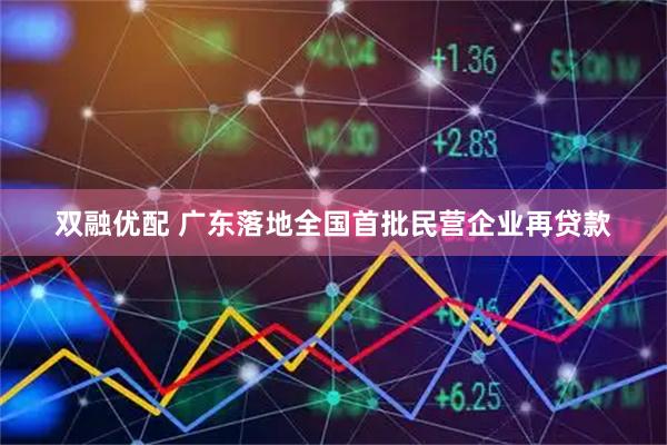 双融优配 广东落地全国首批民营企业再贷款
