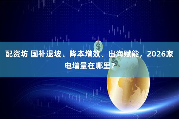 配资坊 国补退坡、降本增效、出海赋能，2026家电增量在哪里？